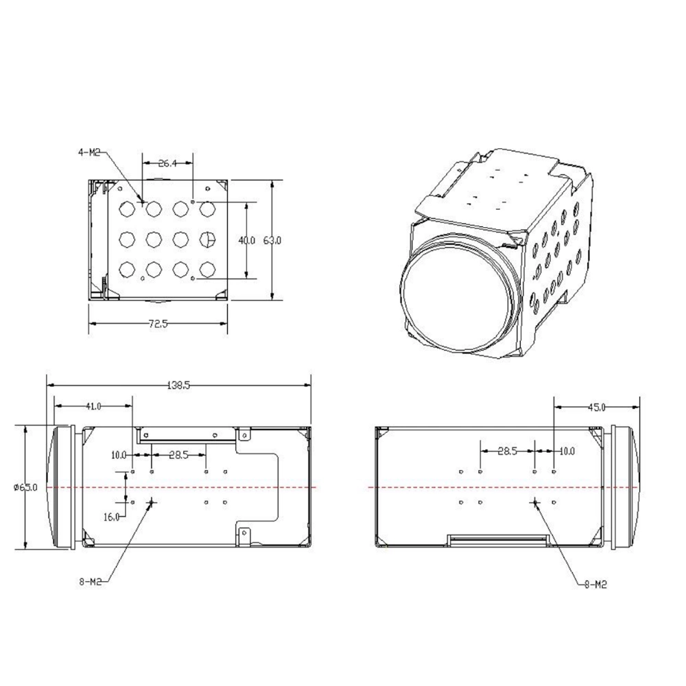 Auto Focus SDI/HDMI/CVBS Zoom Lens Digital Camera Module